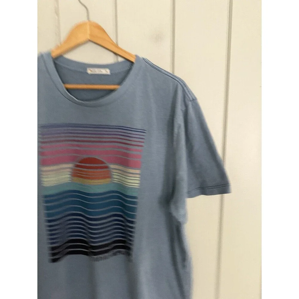 Marine Layer Men’s Signature Crew Graphic Tee XL Blue Short Sleeves - Picture 2 of 7